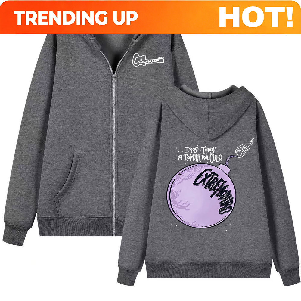 Mens Fashion Zip Up Hoodies - バンドエクストリムドゥーロアルバム2026ツアージッパーフーディメンズ原宿ヒップホップパンクスウェットシャツジャケットファッションカジュアルフリースジップアップフード付き