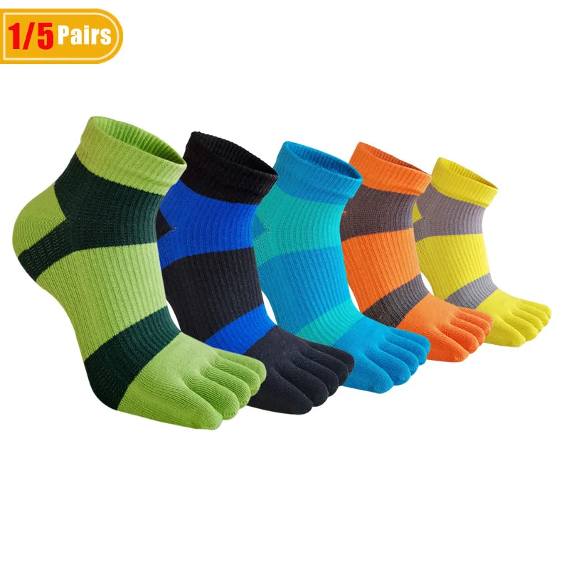 Socks Ankle Men - 1/5 ペア メンズ 5 本指アンクルソックス フィットネス