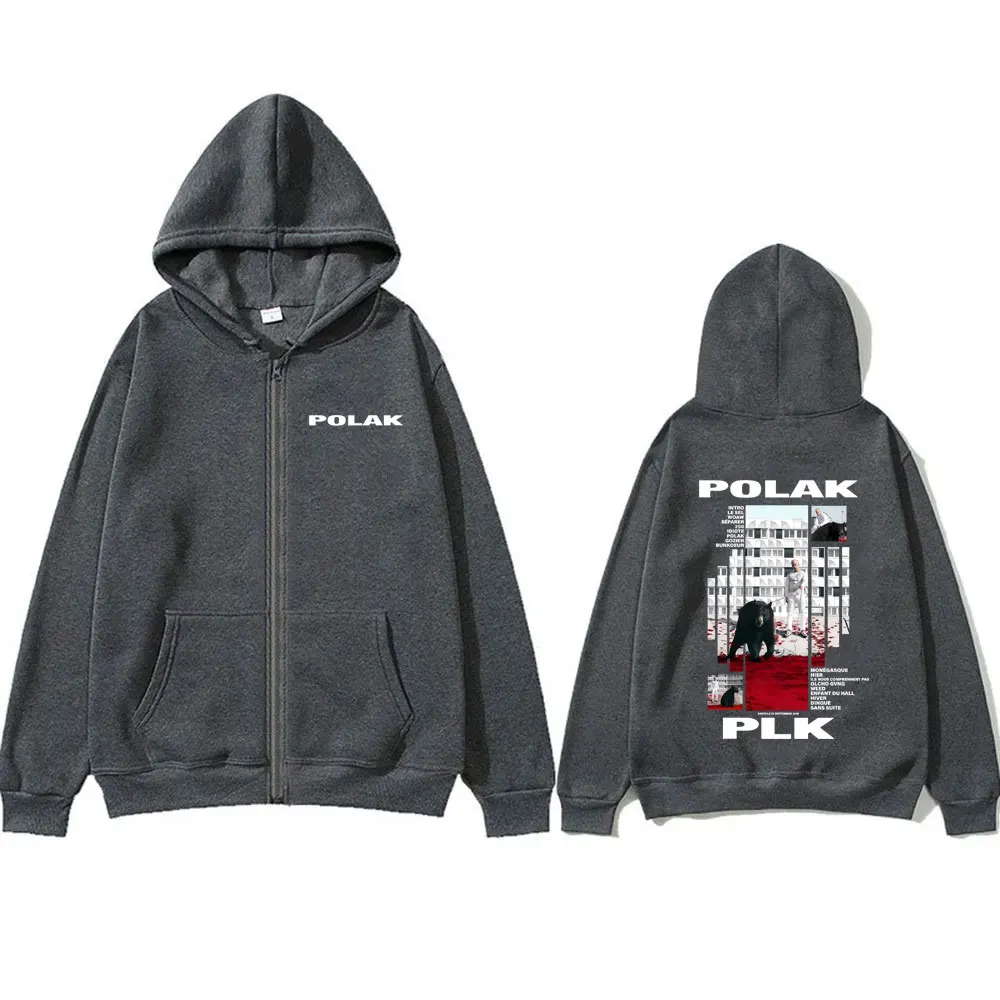 ラッパー、Plk Polakのプリント入りジップアップパーカ - Mens Fashion Zip Up Hoodies のレビューと価格