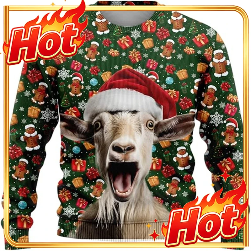 面白い動物柄のヤギのグラフィックが描かれた、おもしろいクリス - Mens Fashion Clothes のレビューと価格