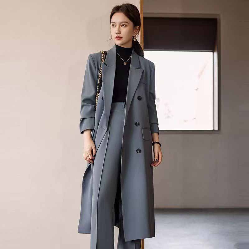 FANAN エレガントなロングトレンチコート女性韓国ダブルブ - Men'S Fashion X のレビューと価格