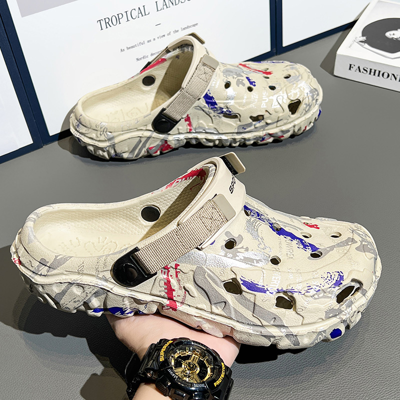 メンズスリッパ EVA 穴あき メンズミュール 滑り止めスリ - Men'S Fashion News のレビューと価格