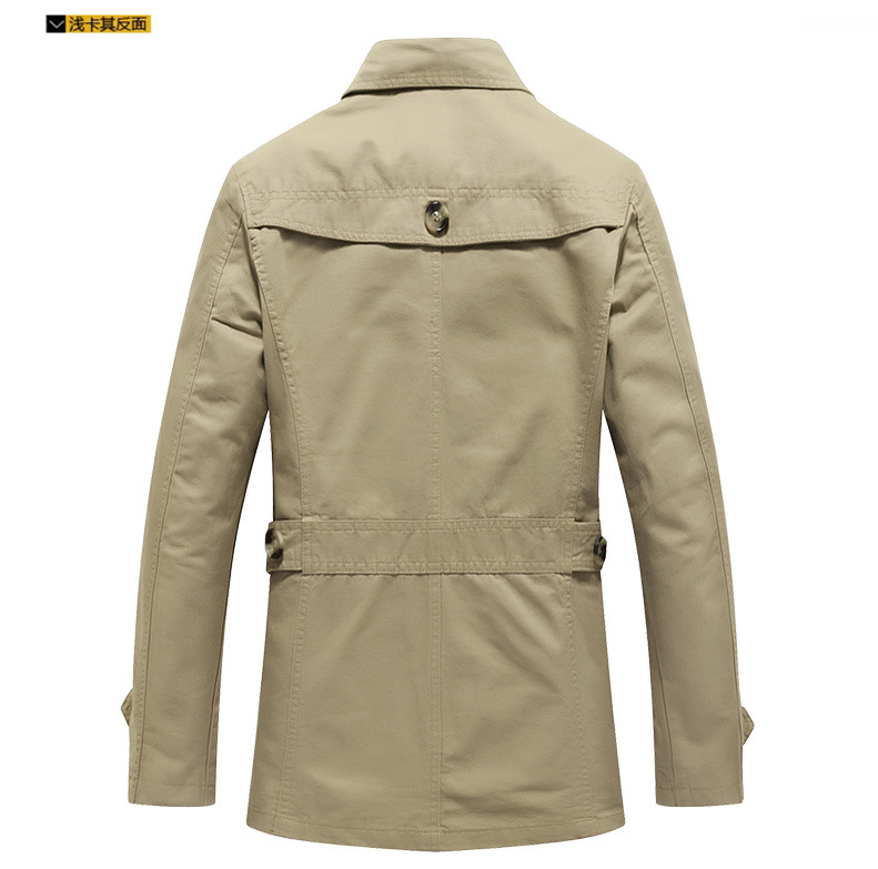 メンズ春秋カジュアルコットン トレンチコート 男性ファッショ - Men'S Fashion X のレビューと価格