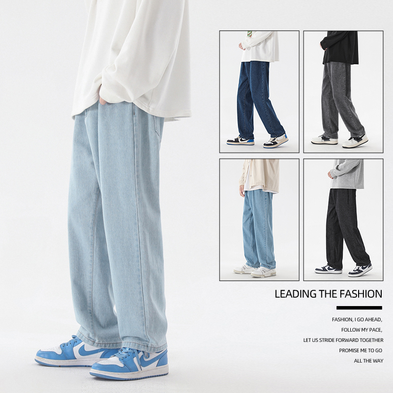 韓国のメンズカジュアルアンクルレングスジーンズ,クラシックな - Men'S Fashion Grey Jeans のレビューと価格