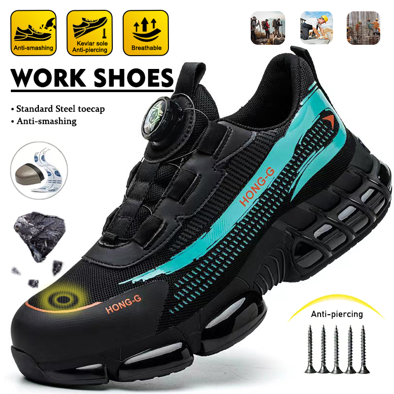 ファッション性の高い回転式ボタン付き作業用ブーツ、建築現場用 - Mens Fashion Trainers のレビューと価格