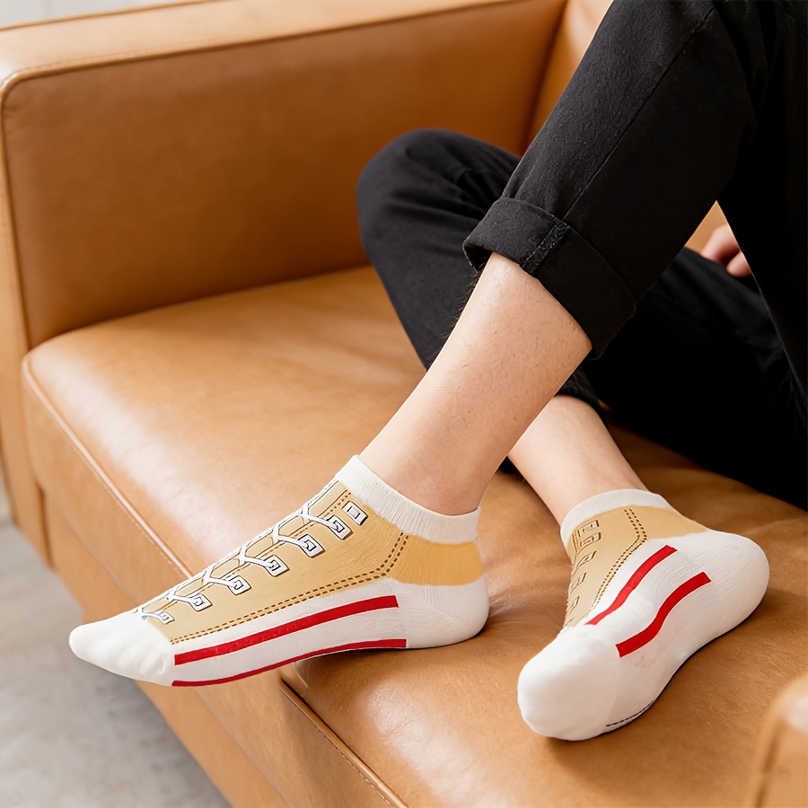 5 ペアメンズ夏薄い綿ボートソックス通気性汗吸収防臭目に見え - Socks Ankle Men のレビューと価格