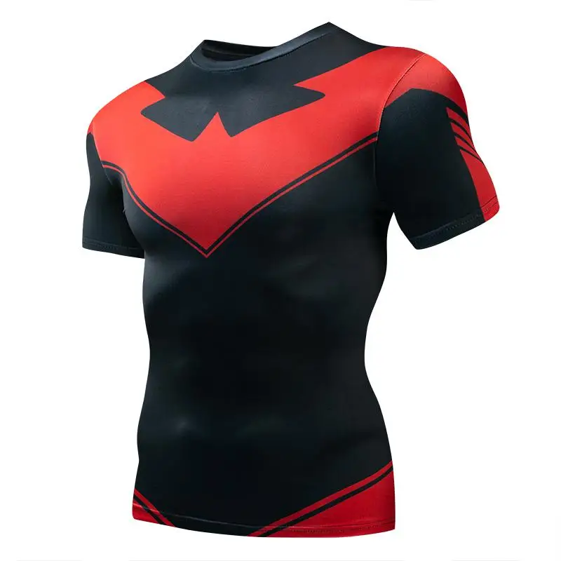 コンプレッションTシャツ、スポーツウェア、ジム用ラッシュガー - Mens Fashion Summer のレビューと価格