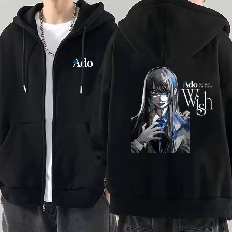 2026 Ado グラフィックプリントジッパーパーカー秋冬男 - Mens Fashion Zip Up Hoodies のレビューと価格