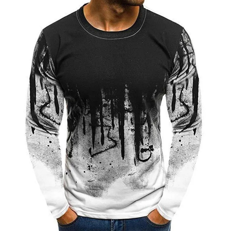 2026年新作、秋冬用メンズ迷彩柄Tシャツ、3DプリントTシ - Men'S Fashion T Shirts のレビューと価格
