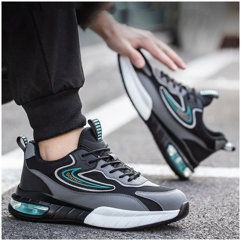 男性ファッション鋼つま先キャップ作業安全靴ブランドデザイナー - Mens Fashion Trainers のレビューと価格