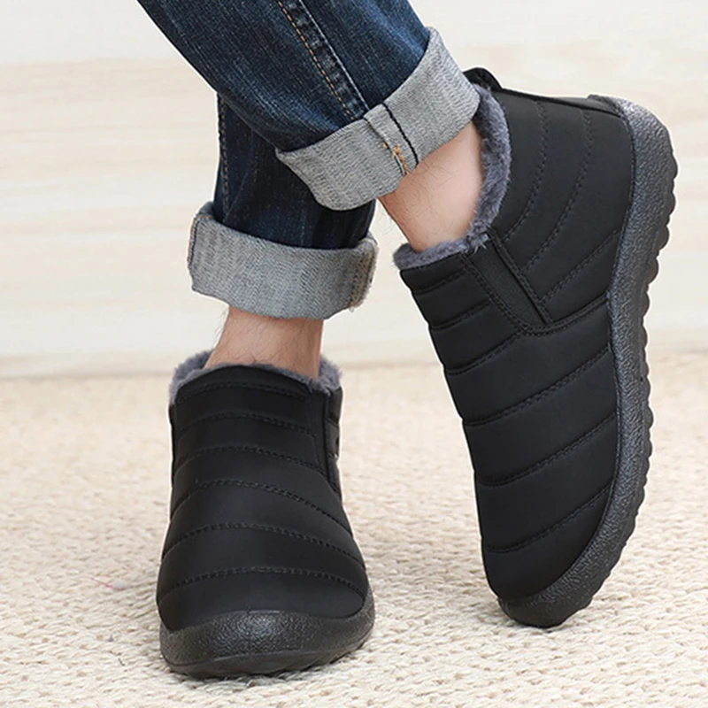 ファッションメンズスノーブーツ足首高保温靴寒い冬用防水屋外雪 - Men'S Fashion News のレビューと価格