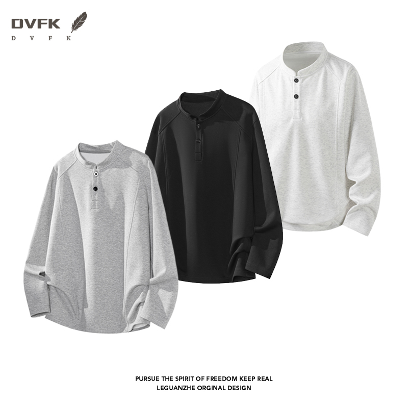 メンズ ラグランスリーブ ヘンリーネック 長袖シャツ ハーフ - Mens Fashion Summer のレビューと価格