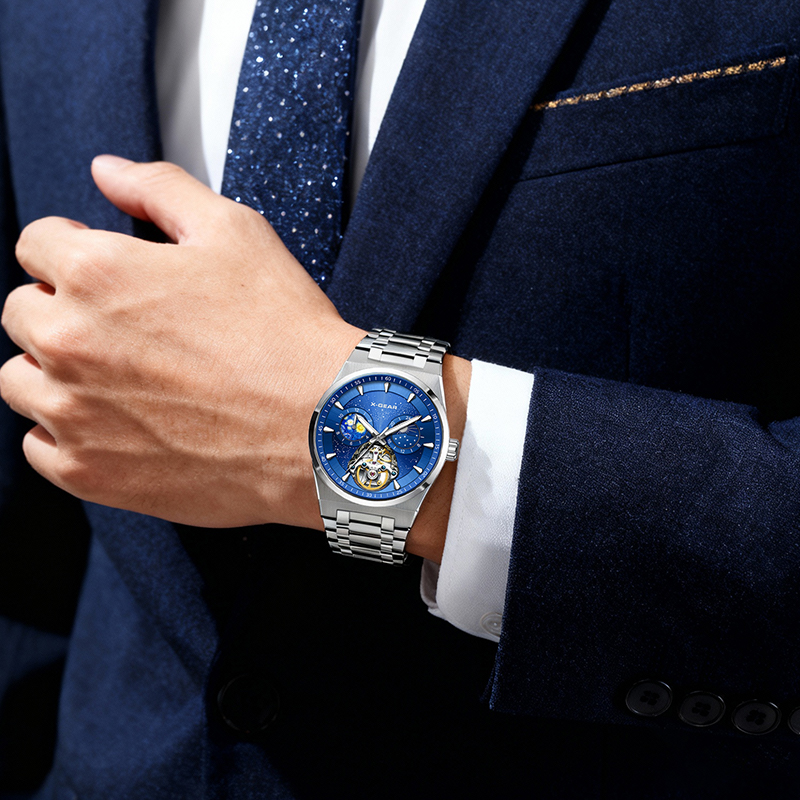X-GEARフライホイールスケルトン自動巻き機械式腕時計 メ - Men'S Fashion X のレビューと価格