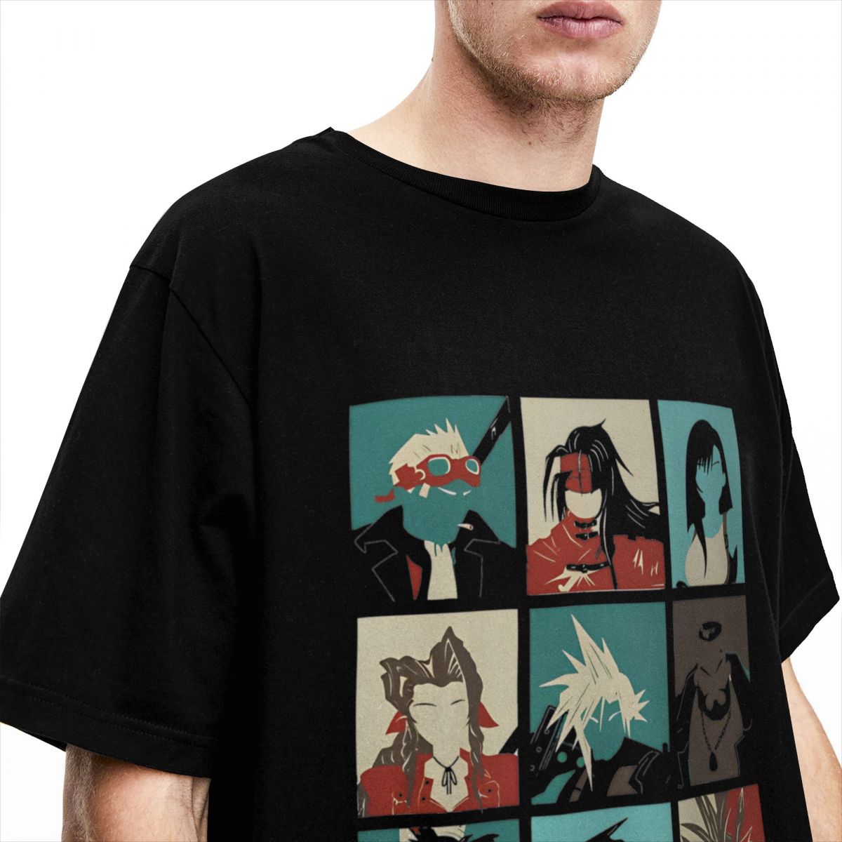男性用ファンタジーTシャツ,7レトロ,コットン,ゲームポスタ - Poster Men Fashion のレビューと価格