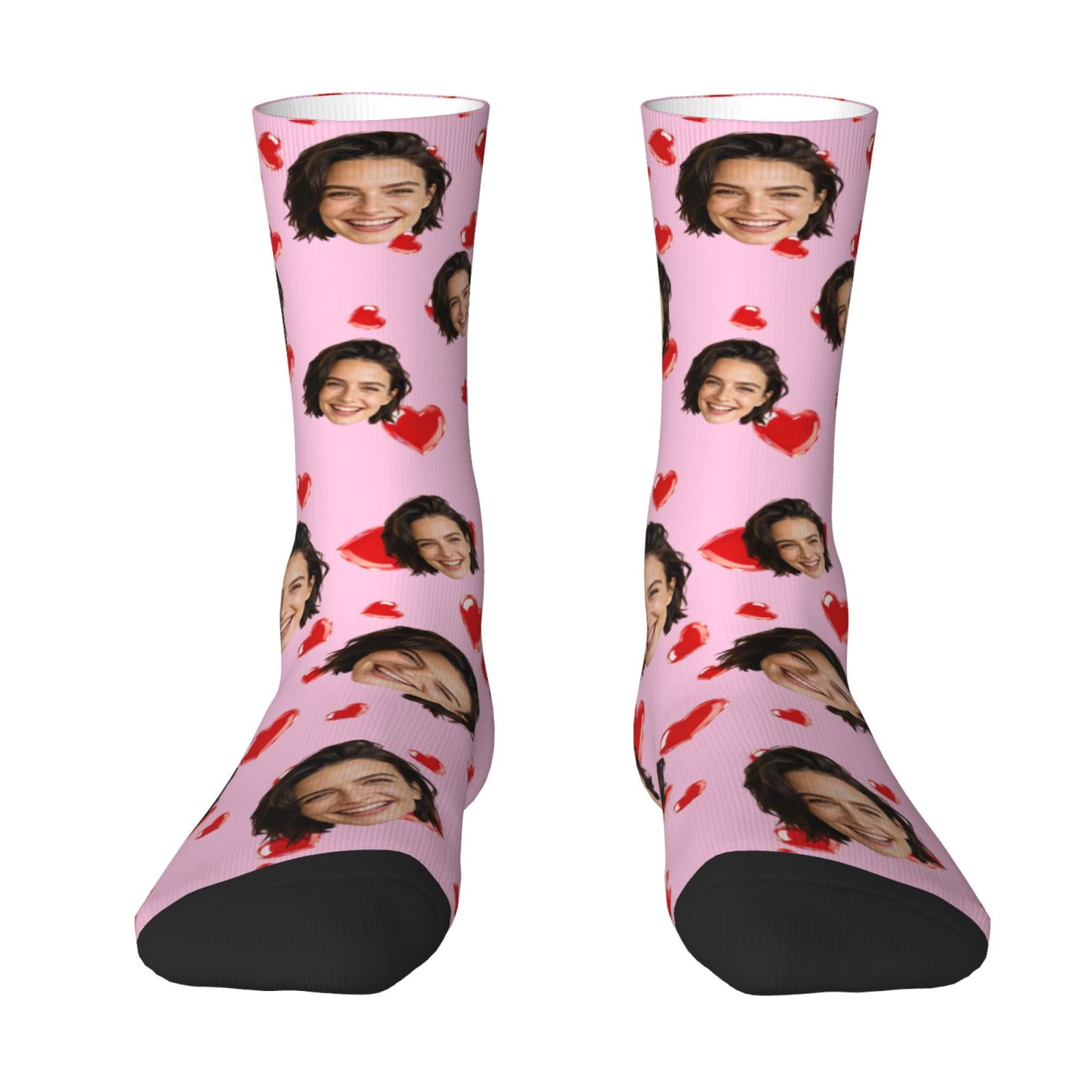 カスタム顔写真ソックス　パーソナライズされたプリントデザイン - Socks Ankle Men のレビューと価格