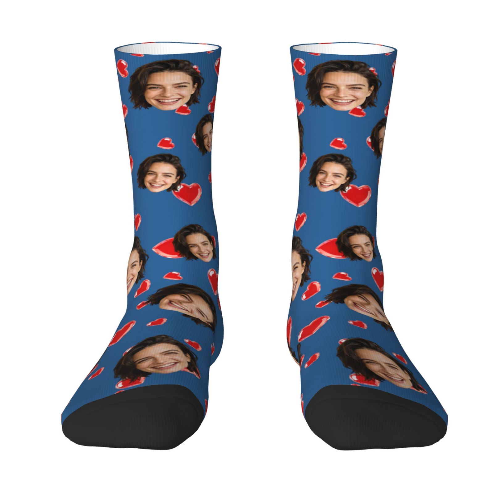 カスタム顔写真ソックス　パーソナライズされたプリントデザイン - Socks Ankle Men のレビューと価格