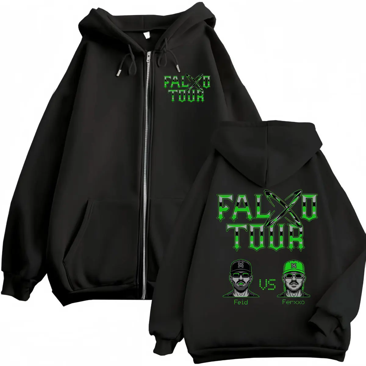 Feid Vs Ferxxo Falxxo Tour 202 - Mens Fashion Zip Up Hoodies のレビューと価格